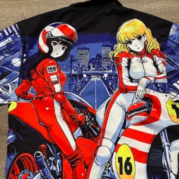 NEW Brand Makers Group Ikigai Anime Riders Button Up Shirt Men’s Medium NWT - Picture 5 of 12